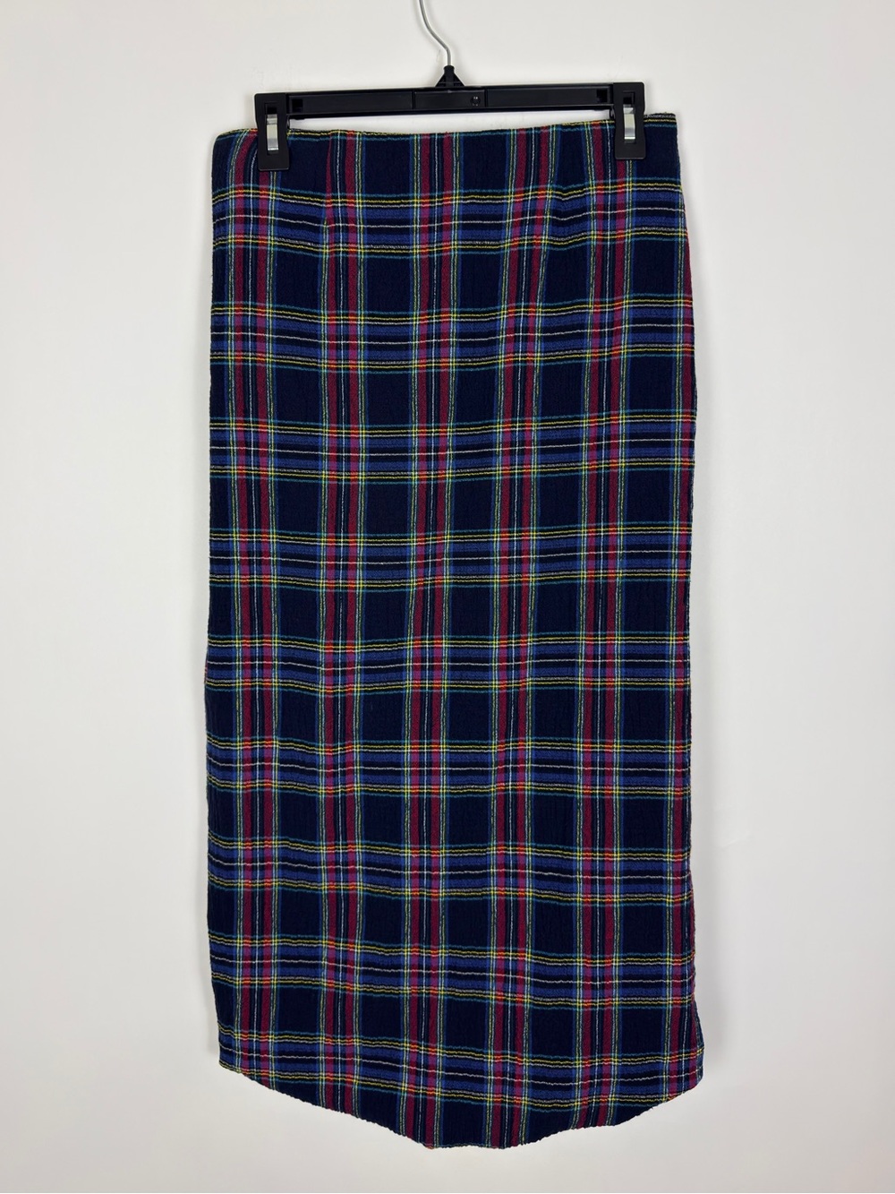 Zara Plaid Tartan Bubble Hem Midi Pencil Skirt Size Medium - Picture 5 of 10